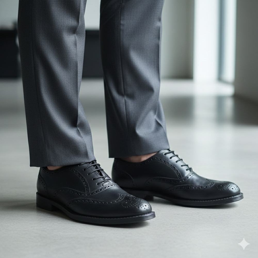 Classic Black Oxford Men's Shoes